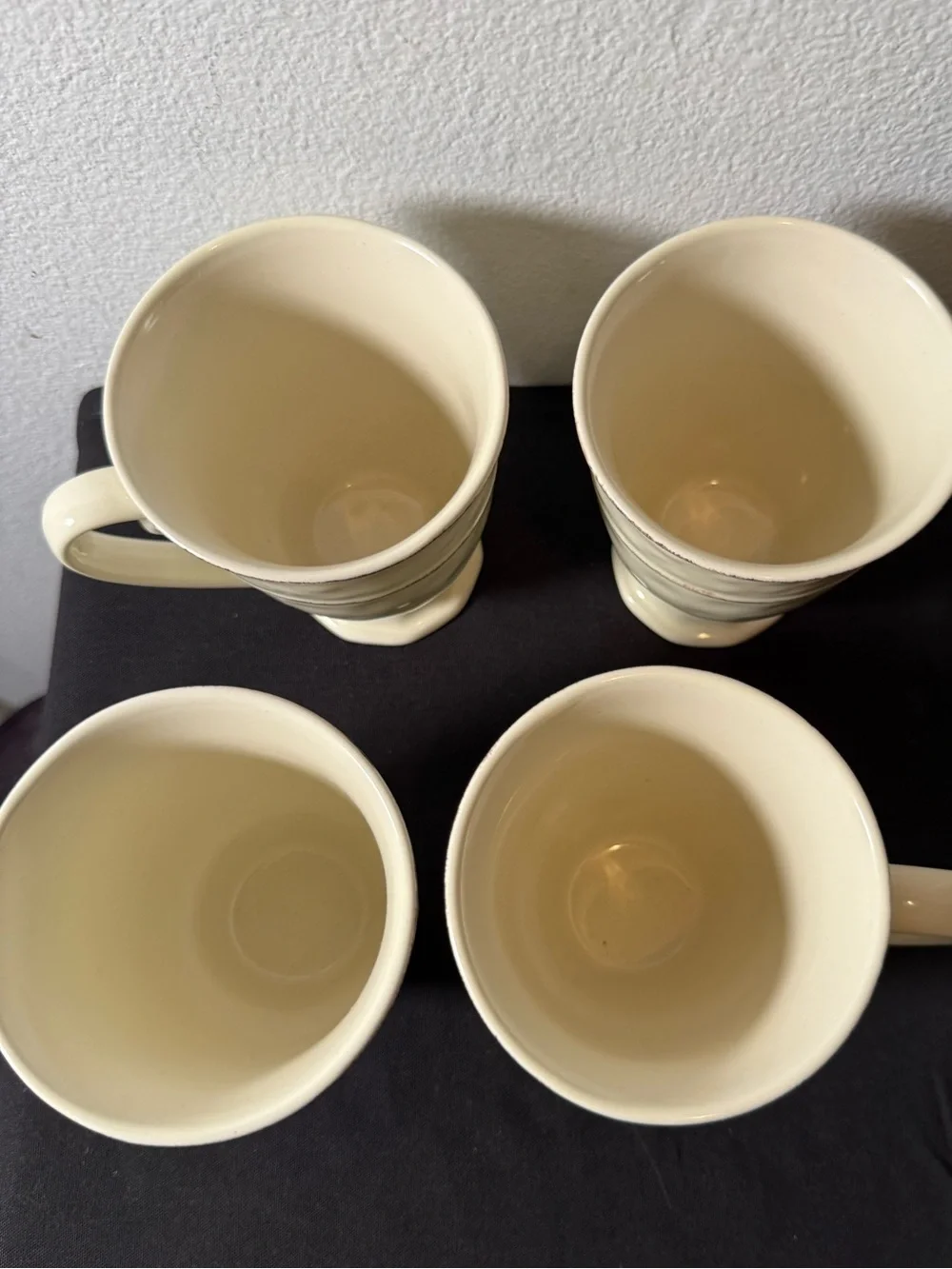 4 Pier 1 Martillo Creme Brulee 14oz Mugs.